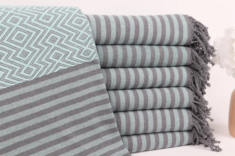 Travel towel, Bridal Party Gifts, Organic Turkish towel, Gift For Him, Cancun Bachelorette Party Gift Ideas, 70x40 Cotton Diamond Towel - 1