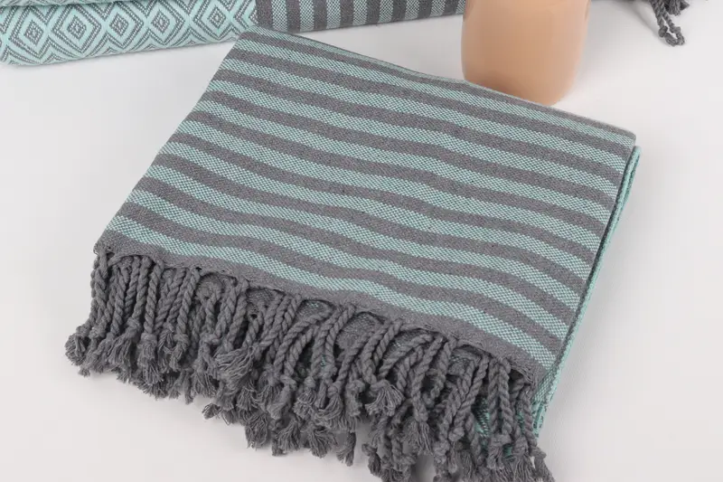 Travel towel, Bridal Party Gifts, Organic Turkish towel, Gift For Him, Cancun Bachelorette Party Gift Ideas, 70x40 Cotton Diamond Towel - 5