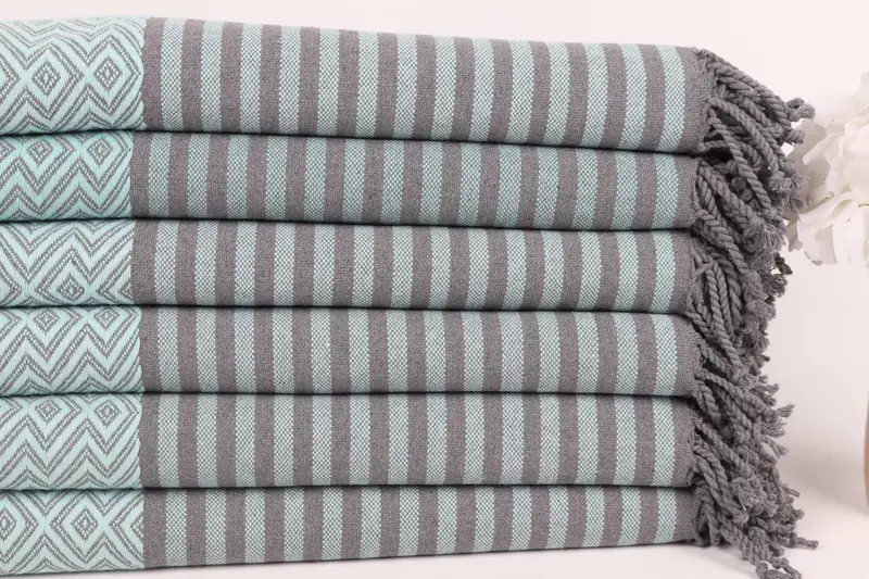 Travel towel, Bridal Party Gifts, Organic Turkish towel, Gift For Him, Cancun Bachelorette Party Gift Ideas, 70x40 Cotton Diamond Towel - 3