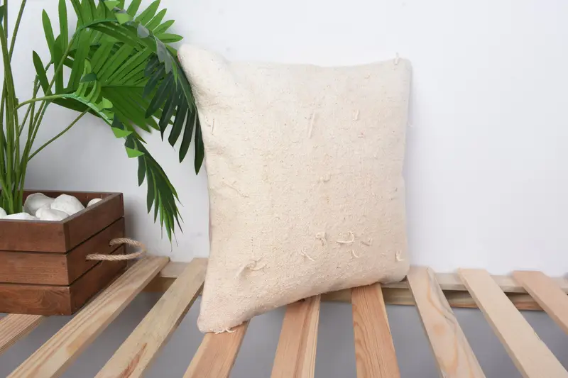 14x14 White Pillow Case, Interior Designer Pillow, Vintage Throw Pillow Case, Gift Pillow, Ethnical Kilim Rug Pillow, Cushion - 4