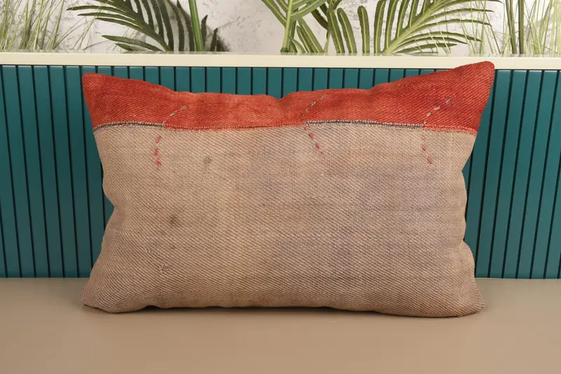 40x60 cm Home Decor Vintage Pillowcase, Striped Antique WovenRed Pillow Case - 1