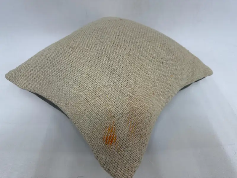 18x18 Beige Cushion, Boho Throw Pillow Case, Kilim Cushion Sham, Gift Pillow, Pillow Cover, Handmade Kilim Cushion, Aesthetic Pillow - 6