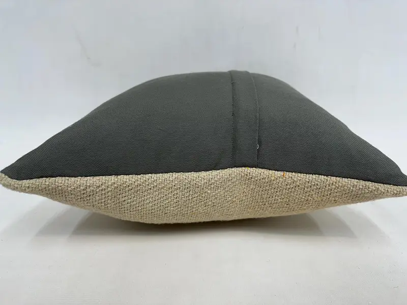 18x18 Beige Cushion, Boho Throw Pillow Case, Kilim Cushion Sham, Gift Pillow, Pillow Cover, Handmade Kilim Cushion, Aesthetic Pillow - 7