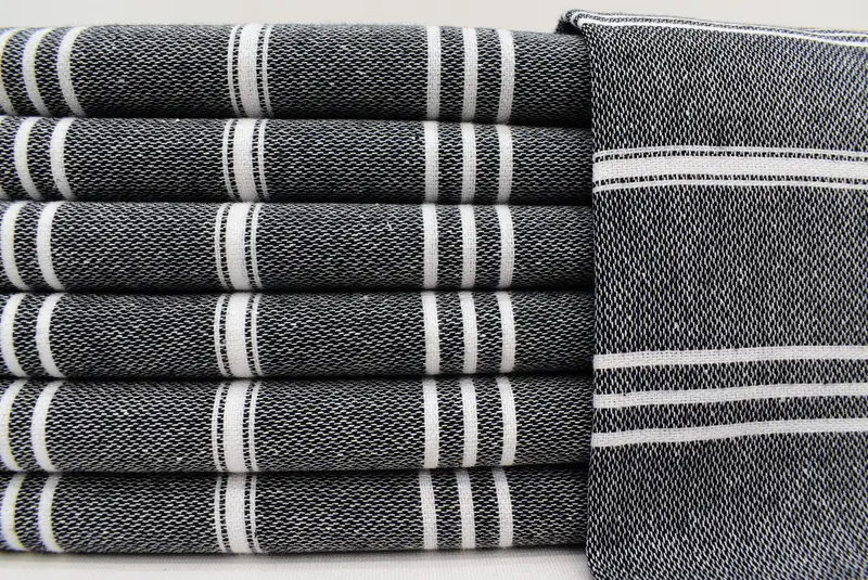 Monogramlı Türk havlu, monogramlı el havlu, iş arkadaşı için hediye, 40x24 pamuklu çizgili havlu, organik havlu, banyo havlu, Türk çay havlu - 1