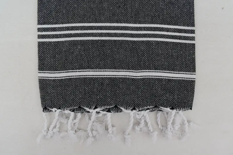 Monogramlı Türk havlu, monogramlı el havlu, iş arkadaşı için hediye, 40x24 pamuklu çizgili havlu, organik havlu, banyo havlu, Türk çay havlu - 6