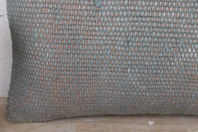 Lounge Throw Pillow, Kilim Pillow, Vintage Kilim Throw Pillow, Pillow, Neutral Throw Pillow Case, Gift Pillow, 12x20 Green Cushion - 4