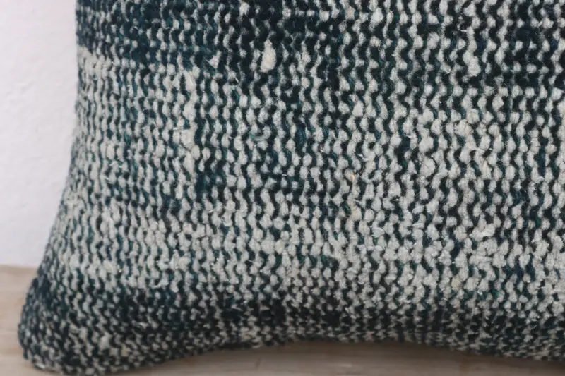 Retro Pillow Sham, 16x16 Blue Cushion Case, Boho Pillow Sham Cover, Cushion, Bolster Pillow Sham, Kilim Pillow, Rustic Pillow Cover, Gift Pillow - 3