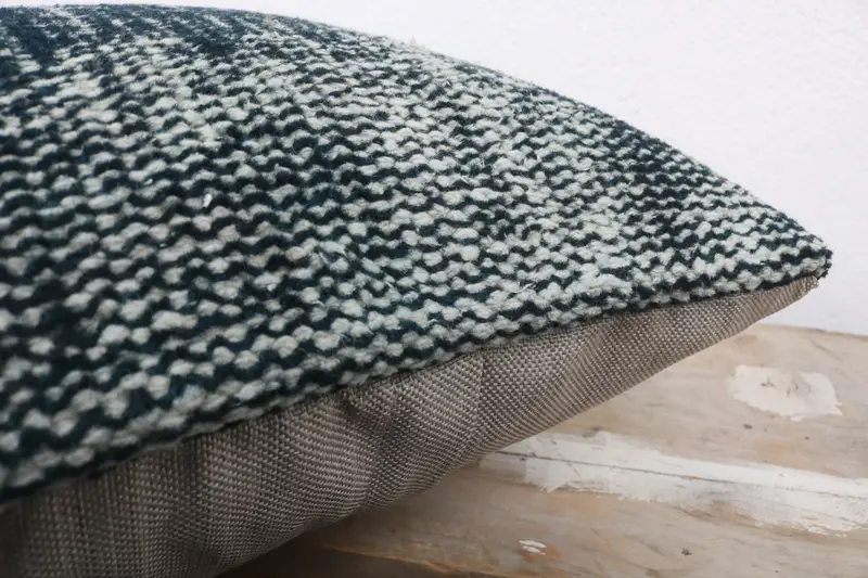 Retro Pillow Sham, 16x16 Blue Cushion Case, Boho Pillow Sham Cover, Cushion, Bolster Pillow Sham, Kilim Pillow, Rustic Pillow Cover, Gift Pillow - 7