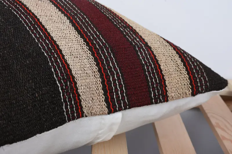 16x16 Brown Pillow, Vintage Pillow, Turkish Pillow, Cushion Cover, Vintage Kilim Throw Pillow, Square Throw Pillow Case, Ethnic Cushion - 7