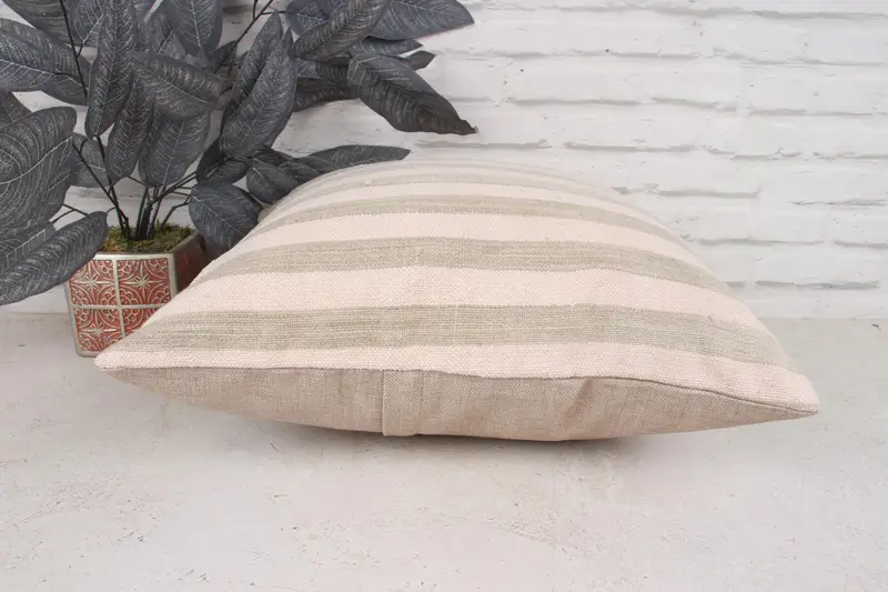 Handmade Pillow Case, Bolster Cushion, Turkish Kilim Pillow, Kilim Pillow Cover, 18x18 Brown Pillow Cover, Pillow, Boho Pillow - 5