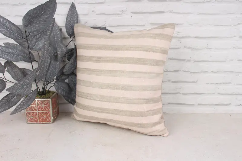 Handmade Pillow Case, Bolster Cushion, Turkish Kilim Pillow, Kilim Pillow Cover, 18x18 Brown Pillow Cover, Pillow, Boho Pillow - 4