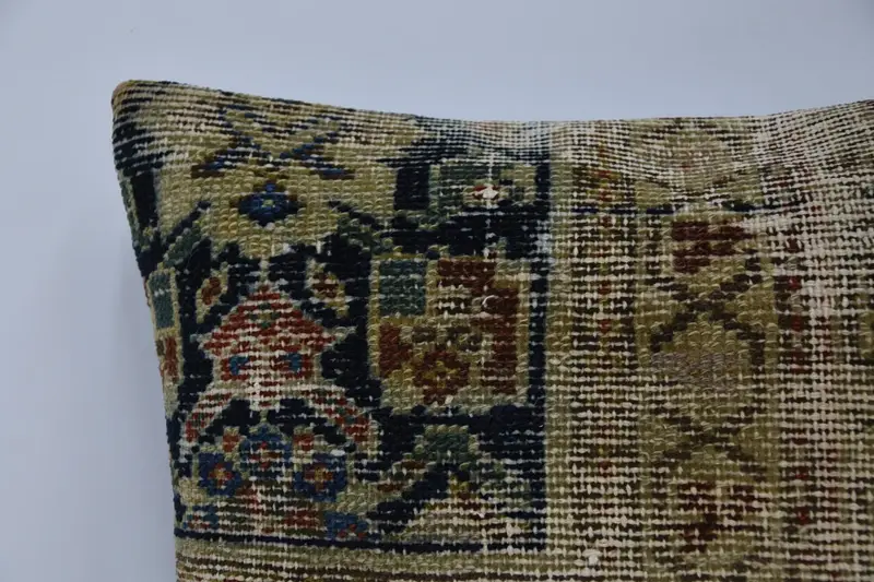 Cushion Case, Turkish Pillow, Authentic Pillow Cover, Kilim Cushion Sham, Toss Cushion Cover, 16x16 Beige Pillow Sham, Boho Pillow - 2