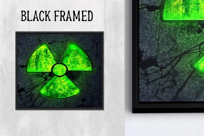 Abstrakte Nukleardesign-Leinwand: Elegantes gedrucktes Kunstwerk für Zuhause