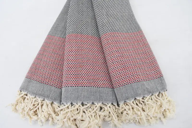 Embroidered Beach Towel, Organic Cotton Towel, Bathroom Towel, Gift For Him, 70x40 Cotton Geometric Towel, Wedding Gift, Bachelorette Party Gift - 3