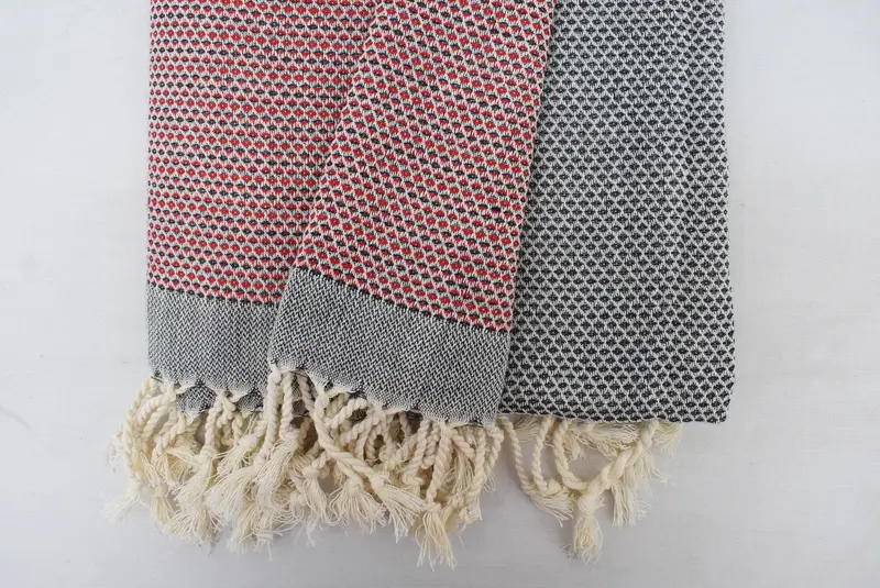 Embroidered Beach Towel, Organic Cotton Towel, Bathroom Towel, Gift For Him, 70x40 Cotton Geometric Towel, Wedding Gift, Bachelorette Party Gift - 4