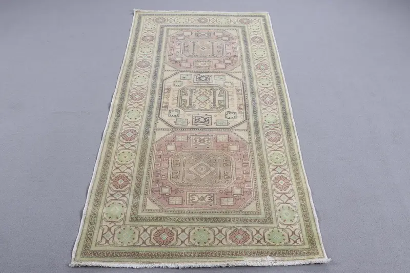 Alfombra verde y beige, 3,2x6 pies Solid Comfort