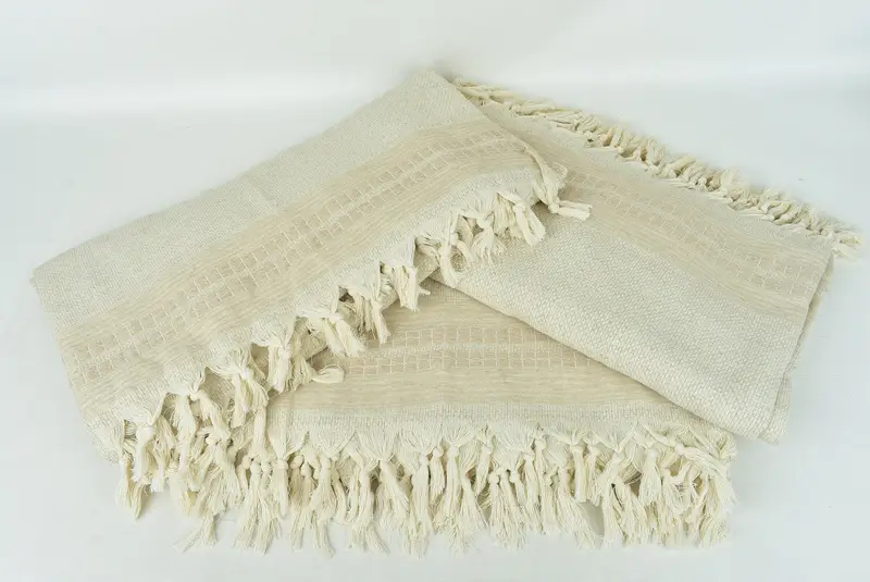 Bachelorette Party Decorations, Throw Blanket Couch, Personalized Blanket, Organic Throw, Bachelorette Party Favors, 96x94 Linen Striped Towel - 6