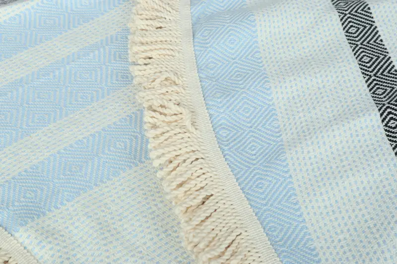 Fouta towel, Best Friend Gift, 64x64 Cotton Round Diamond Towel, Turkish fouta towel for outdoor use, Travel towel, Organic Cotton Towel, Bride Gift - 5