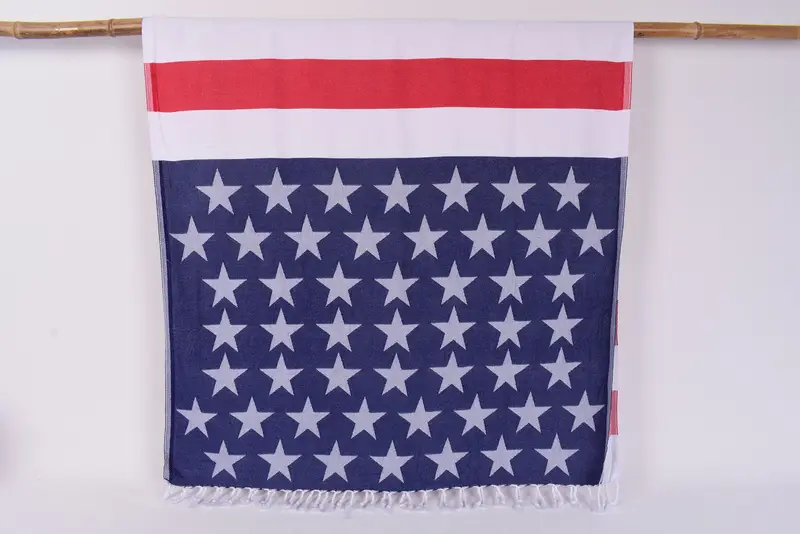 Wedding For Favor, Travel Towel, Personalized Bridesmaid Gift, 70x40 Cotton American Flag Towel, Gift For Her, Peshtemal Towel, Bridesmaid Towel - 1