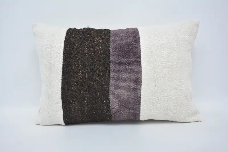 16x24 White Cushion Case, Throw Kilim Pillow, Bright Pillow, Colorful Cushion, Turkish Kilim Pillow, Pillow Sham, Ethnical Kilim Rug Pillow - 1