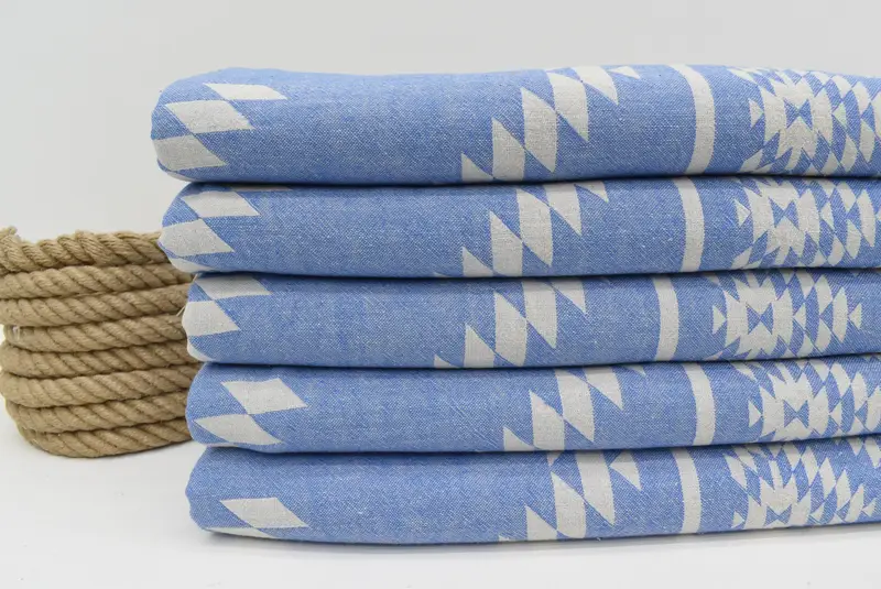 Personalized Bridesmaid Gift, Peshtemal beach towel with unique design, Memorial Gift, Cotton towel, Gifts For Him, 70x36 Cotton Kilim Towel - 3