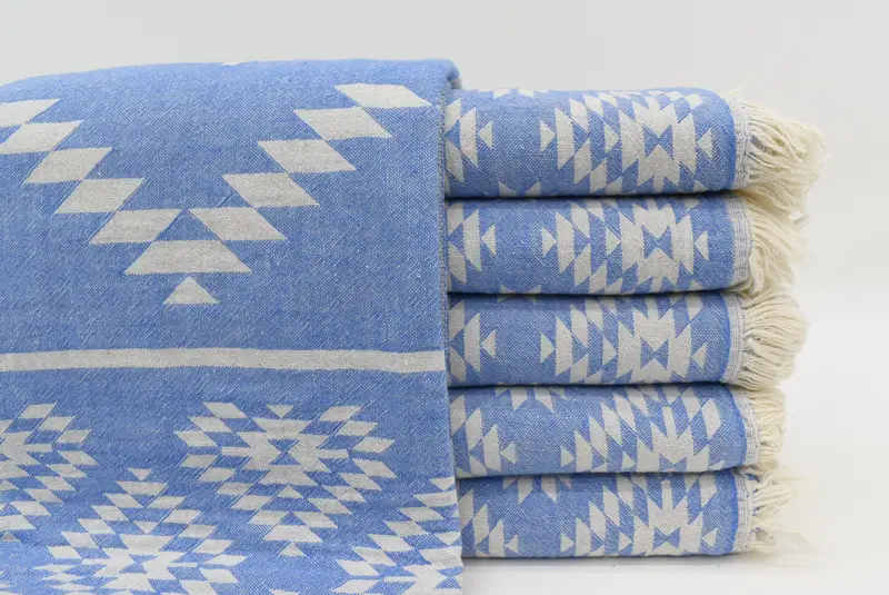 Personalized Bridesmaid Gift, Peshtemal beach towel with unique design, Memorial Gift, Cotton towel, Gifts For Him, 70x36 Cotton Kilim Towel - 1