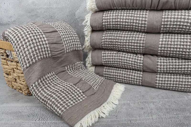 Personalized Gifts, Custom Blanket, House Warming Gift, Bedspread, 84x80 Cotton Waffle Towel, Turkish Cotton Throw Blanket, Gift For The Home Decor - 3
