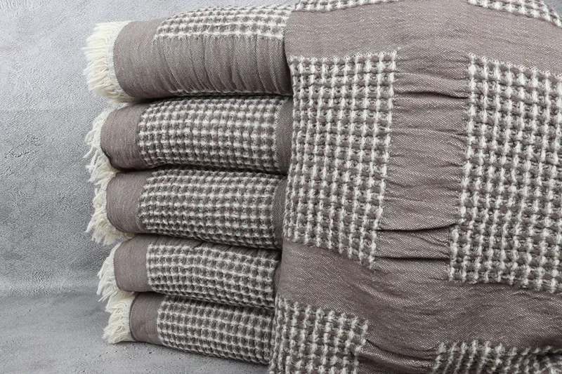 Personalized Gifts, Custom Blanket, House Warming Gift, Bedspread, 84x80 Cotton Waffle Towel, Turkish Cotton Throw Blanket, Gift For The Home Decor - 1