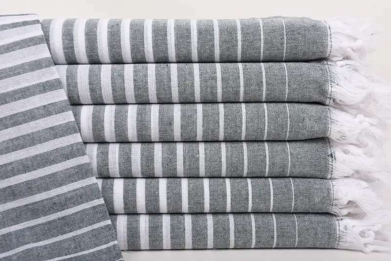 Gifts For Him, 70x40 Cotton Striped Towel, Birthday Gift, Luxury Beach Towel, Custom Name Towel, Summer Gift Ideas, Sand-free towel, Bridesmaid Gift - 1