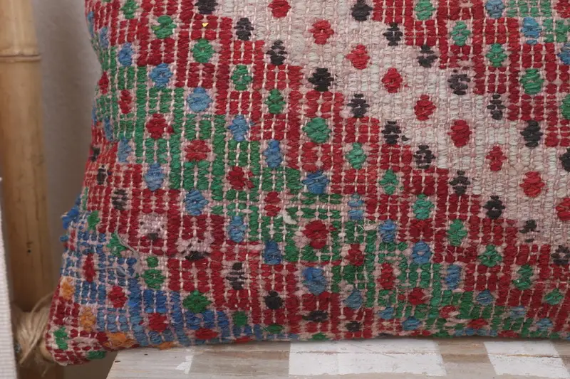 Floor Pillow, Turkish Kilim Pillow, 12x36 Red Pillow Case, Pillow for Sofa, Pillow Sham, Outdoor Bolster Pillow Case, Turkish Pillow - 3