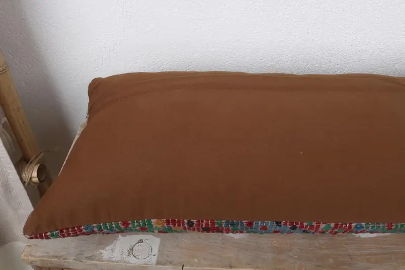 Floor Pillow, Turkish Kilim Pillow, 12x36 Red Pillow Case, Pillow for Sofa, Pillow Sham, Outdoor Bolster Pillow Case, Turkish Pillow - 7