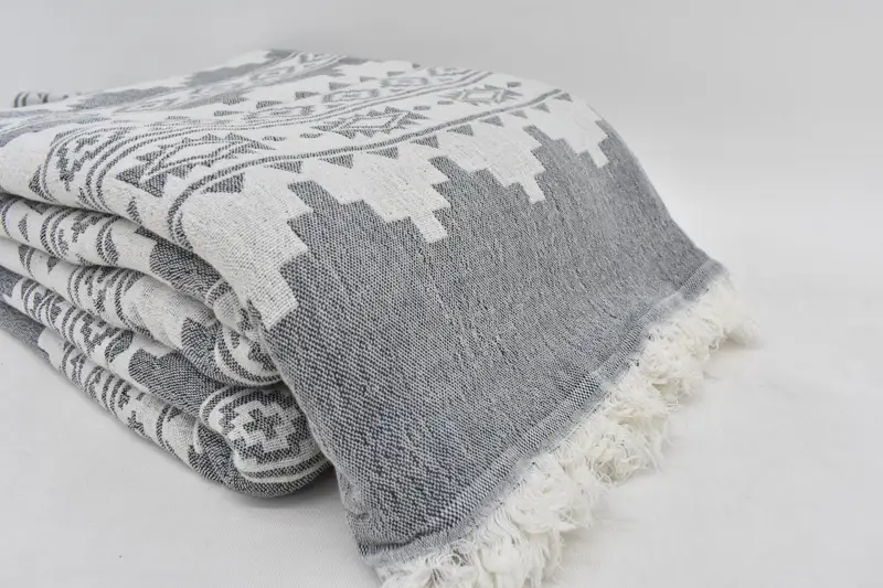 Girl Trip Party Gunst, personalisierte Decke, benutzerdefinierte Decke, gewebte Wurfdecke, türkische Bettspitze, 86x56 Baumwoll -Kilim -Handtuch, Braut Geschenk - 2