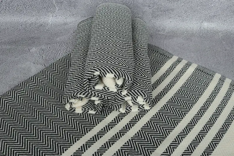 Best Friend Gift, Wedding Gift, Customized Towels, Boyfriend Gift, Monogram Kitchen Towel, Turkish Tea Towel, 36x20 Cotton Herringbone Towel - 8