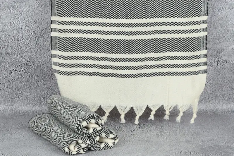 Best Friend Gift, Wedding Gift, Customized Towels, Boyfriend Gift, Monogram Kitchen Towel, Turkish Tea Towel, 36x20 Cotton Herringbone Towel - 5