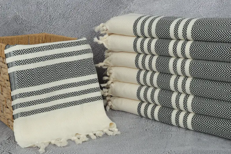 Best Friend Gift, Wedding Gift, Customized Towels, Boyfriend Gift, Monogram Kitchen Towel, Turkish Tea Towel, 36x20 Cotton Herringbone Towel - 3