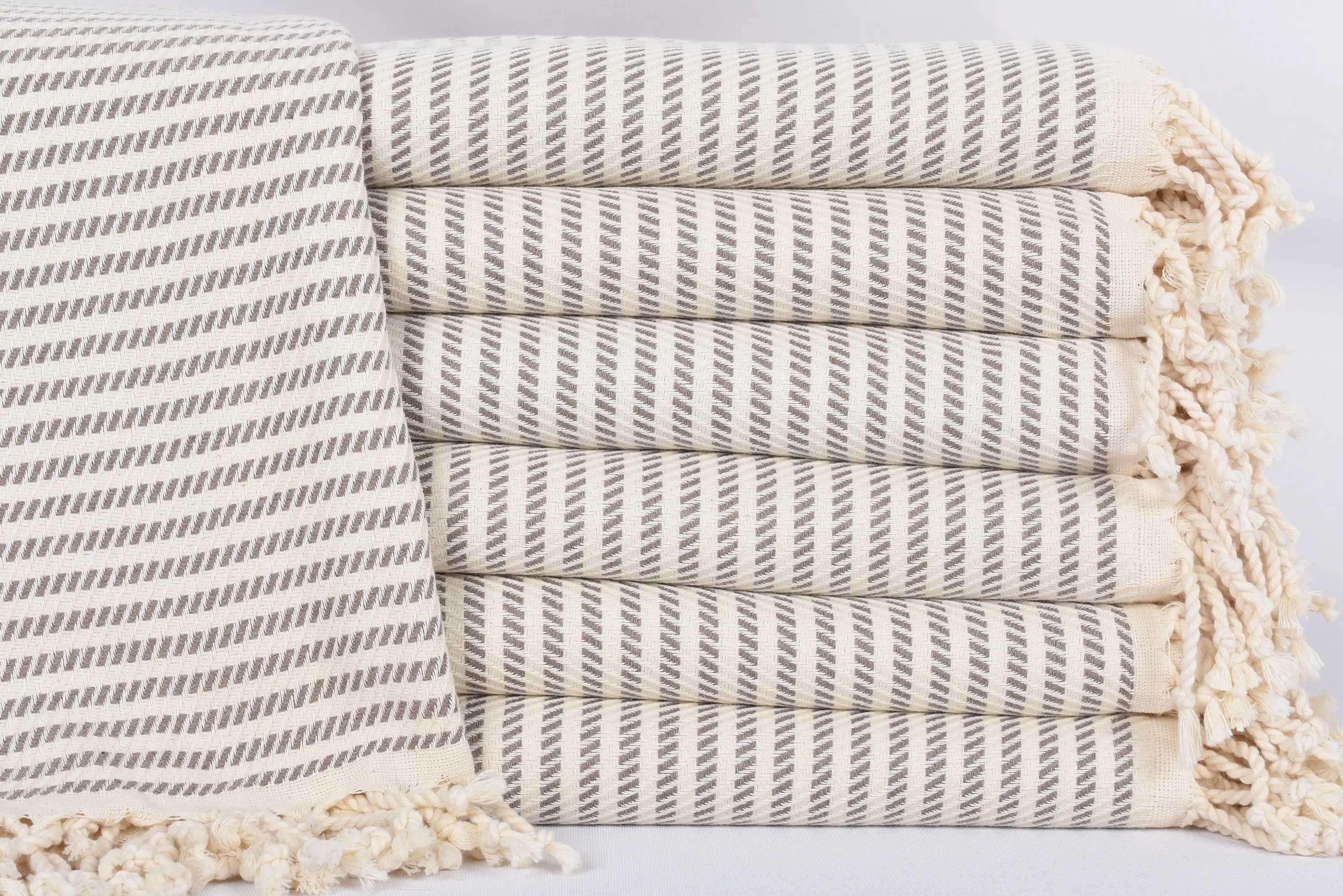 Beach Towel Brown Polka Dot Turkish Cotton Towel, 70x40 Inches - 1