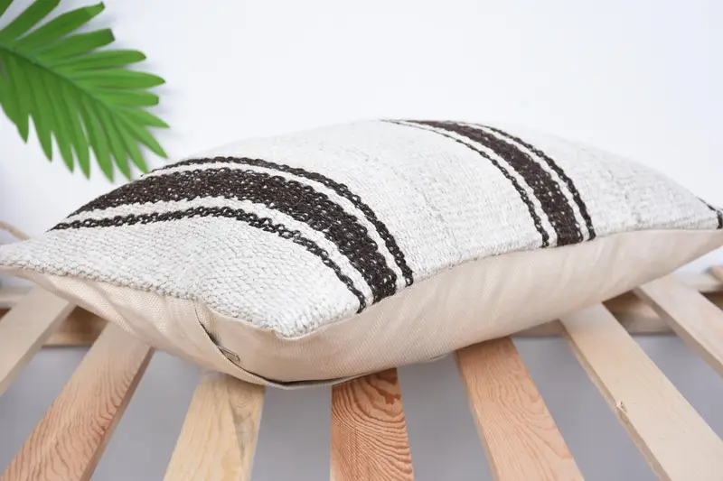 Cushion, 12x20 White Pillow, Antique Pillows, Chair Cushion, Kilim Cushion Sham, Aztec Pillow, Vintage Pillow, Personalized Gift Pillow Pillow - 6