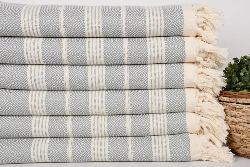 Beach Towel Bulk, 70x38 Cotton Diamond Towel, Sand-free towel, Embroidery Towels, Travel Towel, Best Wedding Gift, Holiday Towel, Gifts For Him - 2