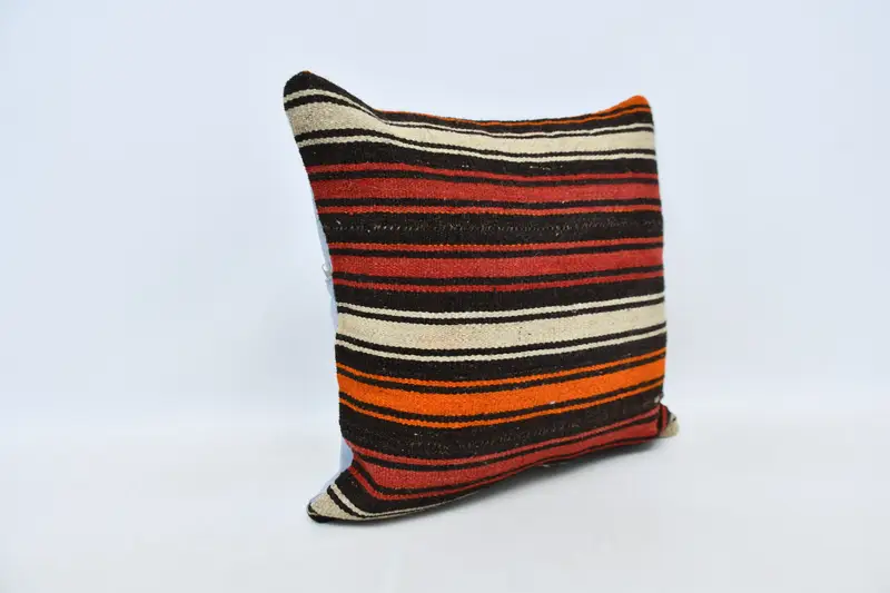 Boho Pillow, Colorful Cushion Cover, 20x20 Red Pillow Cover, Pillow, Decorative Throw Pillow, Vintage Pillow, Pillow for Sofa - 3