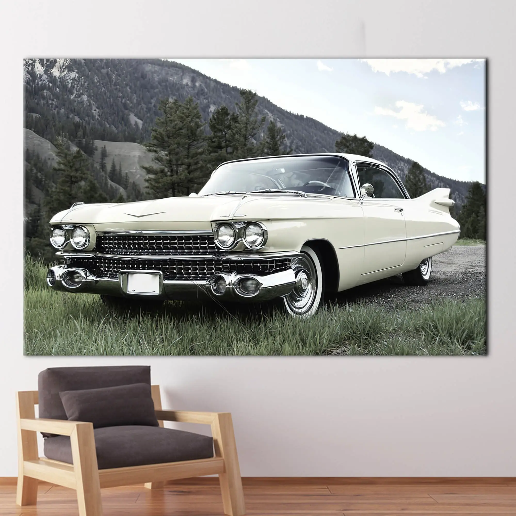 Vintage Classic Car Canvas Print: Elegant Car Lover Gift - 1