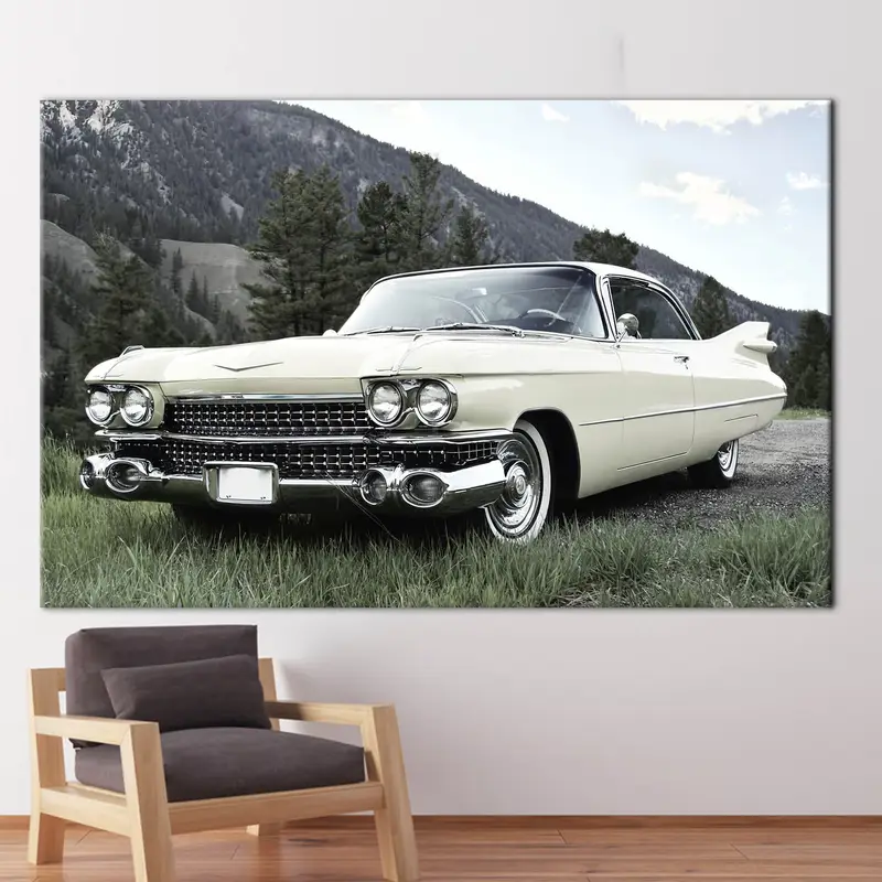 Vintage Classic Car Canvas Print: Elegant Car Lover Gift