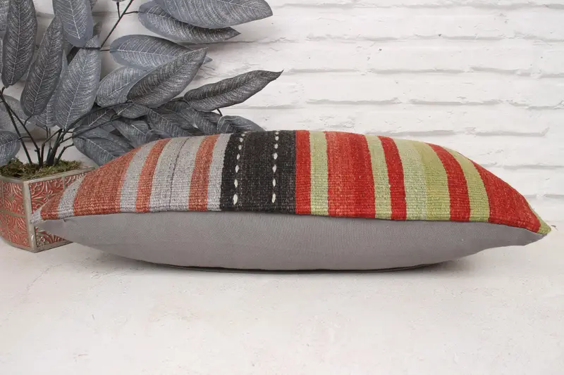 Pastel Pillow Sham, 12x24 Red Pillow, Square Throw Pillow Sham, Boho Pillow Sham Cover, Pillow for Couch, Interior Designer Pillow, Pillow Cover - 5
