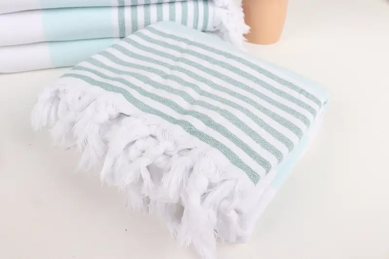 Travel towel, Personalized Beach Towel, Monogrammed Beach Towel, Extra large Turkish bath towel, 68x36 Cotton Striped Terry Towel, Gift Boxes Towel - 5