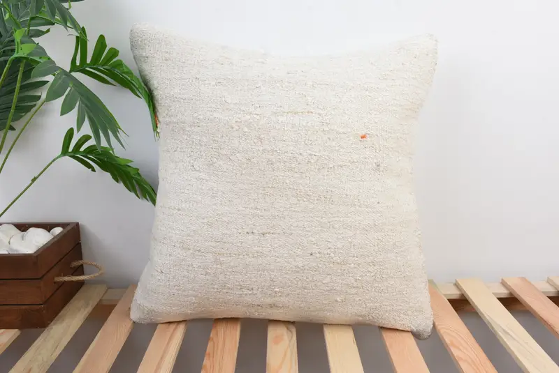 Boho Pillow, Interior Designer Pillow, Kilim Cushion Sham, Cushion, 20x20 White Cushion Cover, Oriental Cushion Case, Christmas Pillow - 1