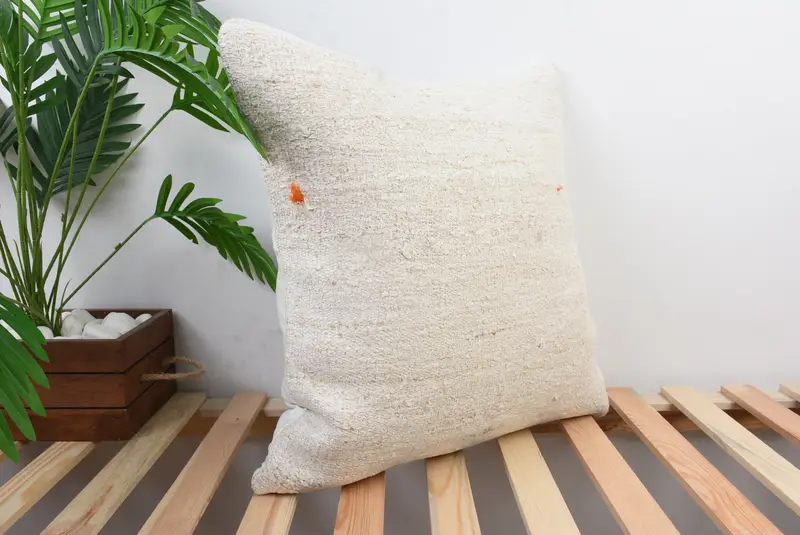 Boho Pillow, Interior Designer Pillow, Kilim Cushion Sham, Cushion, 20x20 White Cushion Cover, Oriental Cushion Case, Christmas Pillow - 5