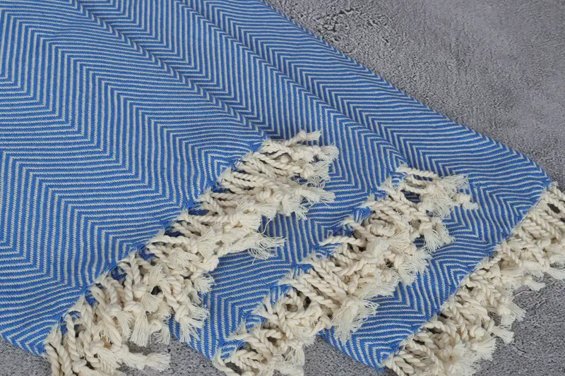 Quick-dry peshtemal, Handmade Turkish Towel, 70x40 Cotton Herringbone Towel, Turkish hand towel, Spa Gift Towel, Bridal Party Gifts, Gifts For Him - 5