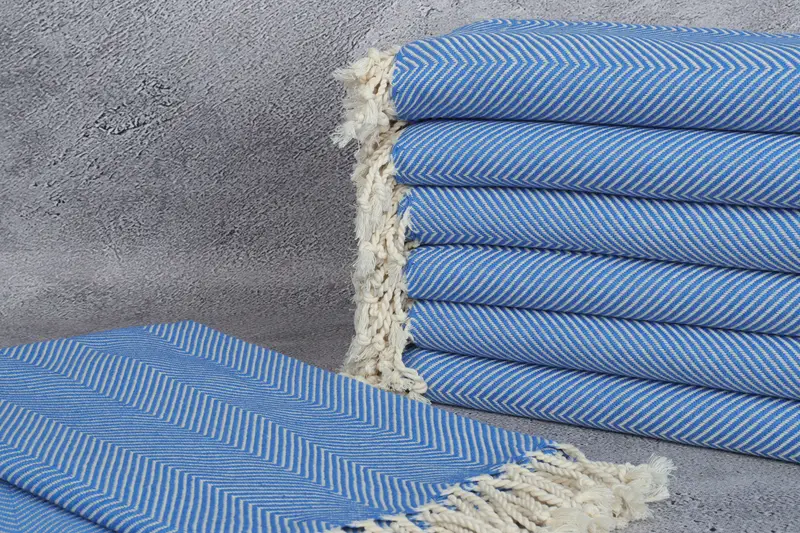 Quick-dry peshtemal, Handmade Turkish Towel, 70x40 Cotton Herringbone Towel, Turkish hand towel, Spa Gift Towel, Bridal Party Gifts, Gifts For Him - 2