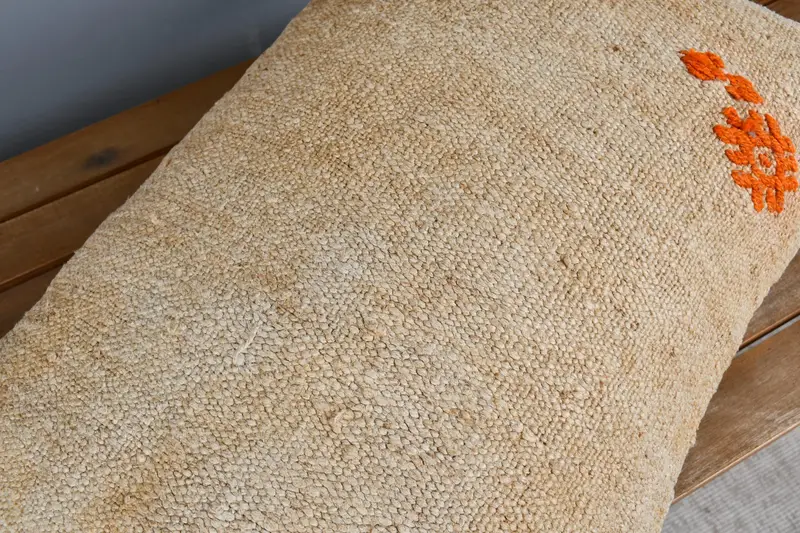 16x24 Beige Cushion, Cozy Throw Pillow, Cushion Cover, Antique Pillows, Pillow for Couch, Gift Pillow, Vintage Throw Pillow Cover - 4