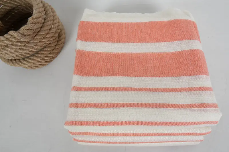 70x40 Cotton Striped Towel, Valentines Day Gift, Wedding Gift, Best Friend Wedding Gift, Sand-resistant towel, Personalized Wedding Gift - 4