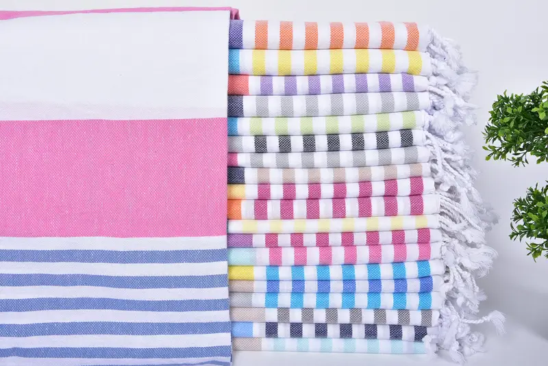 Girl Trip Party Favor, Hammam towel, Turkish Towel Beach, Bachelorette Party Gifts Bridesmaids, Welcome Wedding Gift, 70x40 Cotton Striped Towel - 1